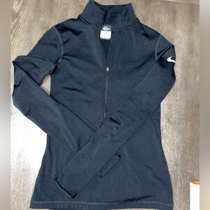 Nike Pro Dri-Fit Black 1/4 Zip Athletic Top Women’s Small